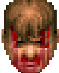 Doomguy, barely alive